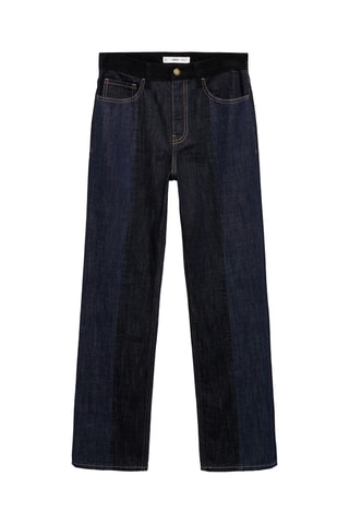 Jean droit taille haute - Bleu