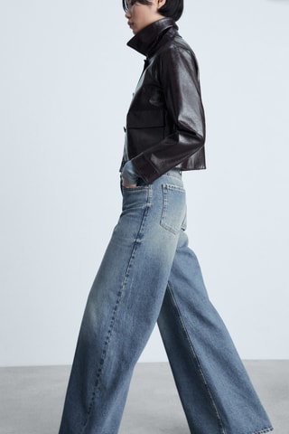 Jean wideleg taille basse - Bleu