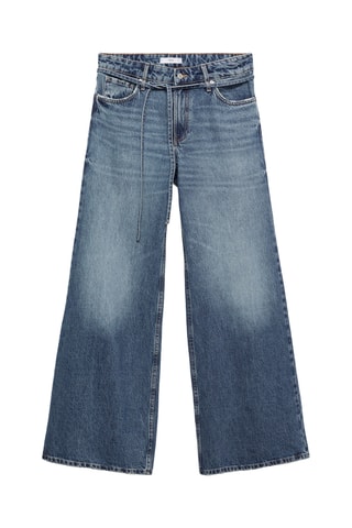Jean wideleg taille basse - Bleu