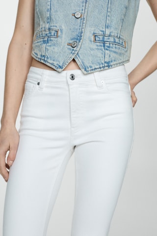 Jean Sienna flare crop - Blanc