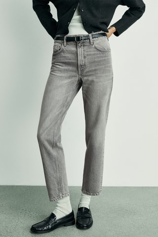 Jean Mom2000 mom taille haute - Gris