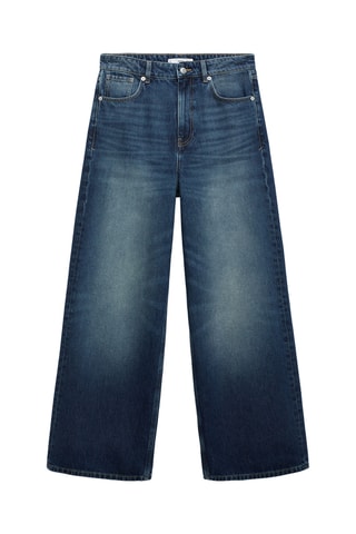 Jean wideleg loose taille basse - Bleu