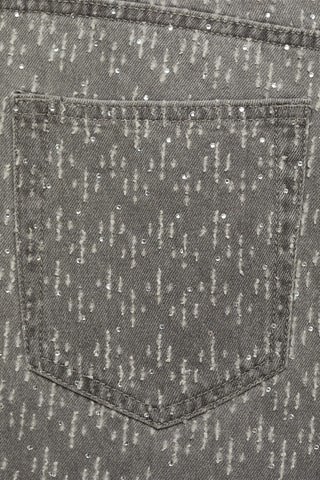 Jean droit détail strass - Gris