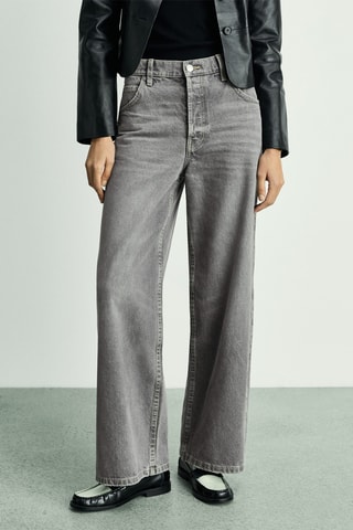 Jean wideleg loose taille normale - Gris