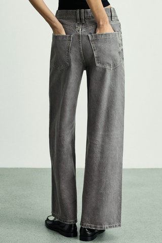 Jean wideleg loose taille normale - Gris
