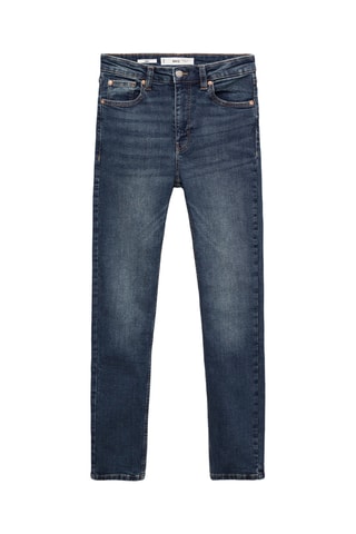 Jean skinny taille haute - Bleu