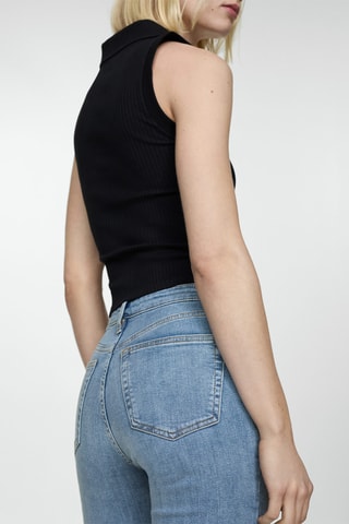 Jean skinny taille haute - Bleu