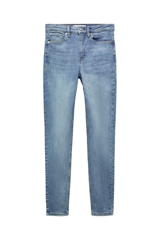 Jean skinny taille haute - Bleu
