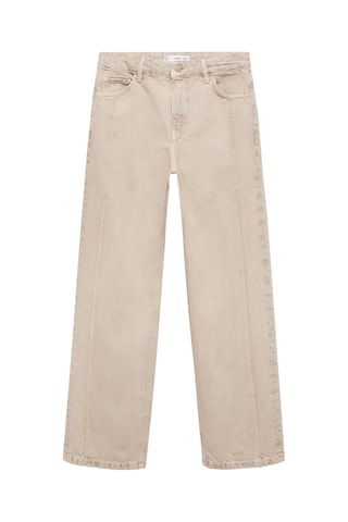 Jean wideleg détails coutures - Beige