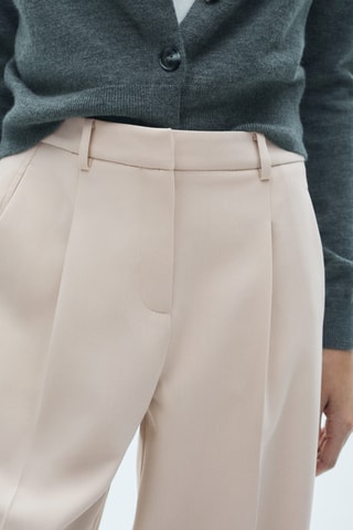Pantalon droit pinces - Beige