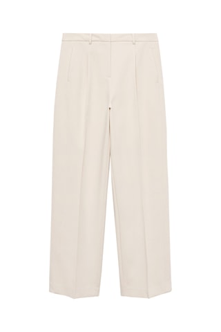 Pantalon droit pinces - Beige