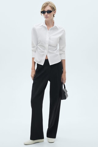 Pantalon droit pinces - Noir