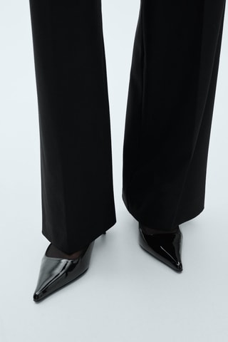 Pantalon pinces wideleg - Noir