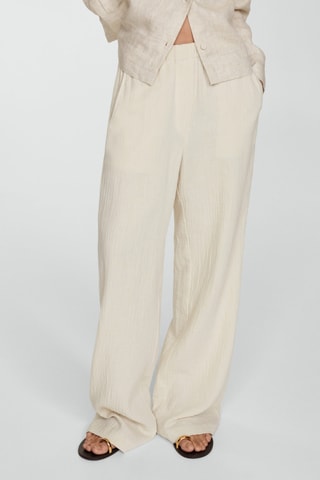 Pantalon wide leg coton - Beige