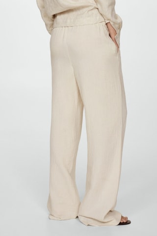 Pantalon wide leg coton - Beige