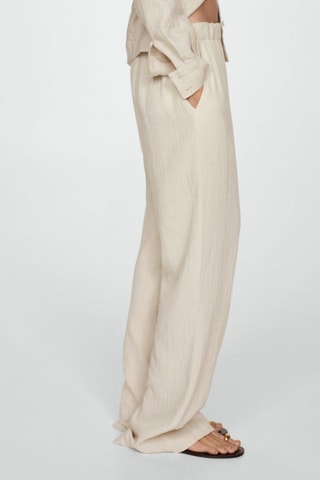 Pantalon wide leg coton - Beige