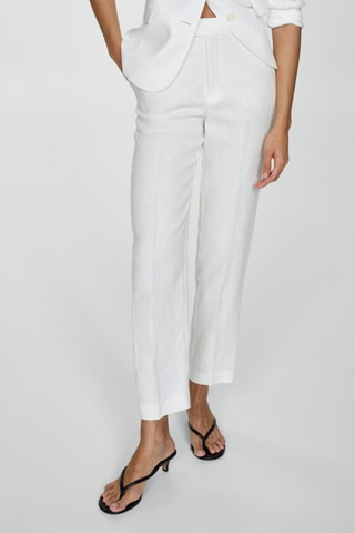 Pantalon de costume lin - Blanc