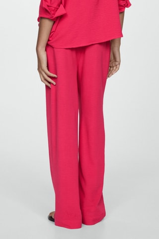 Pantalon fluide texturé - Rose