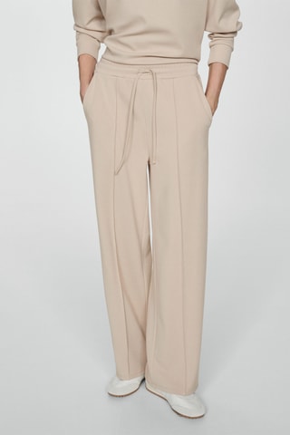 Pantalon droit coutures - Beige