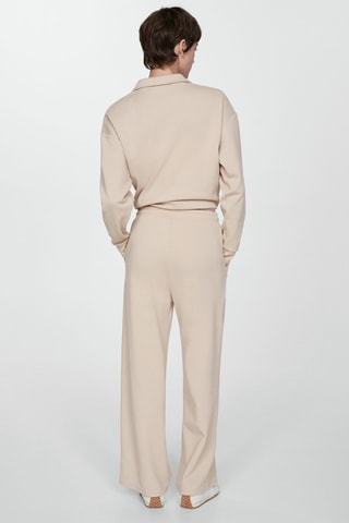 Pantalon droit coutures - Beige