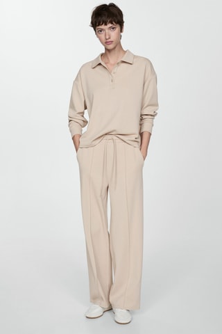 Pantalon droit coutures - Beige