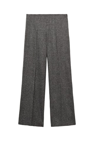 Pantalon costume chiné laine - Noir chiné