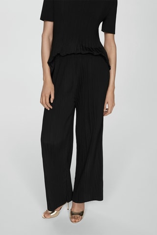 Pantalon plissé fluide - Noir
