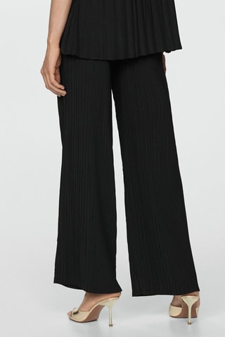 Pantalon plissé fluide - Noir
