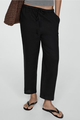 Pantalon jogging lin - Noir