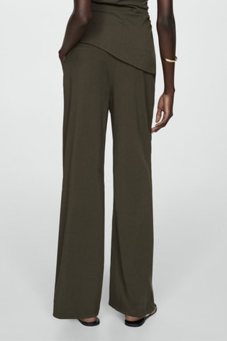 Pantalon droit taille élastique - Kaki