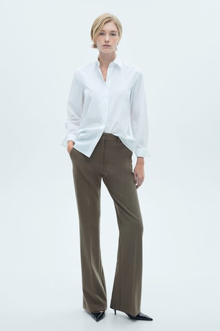 Pantalon flare poches - Vert