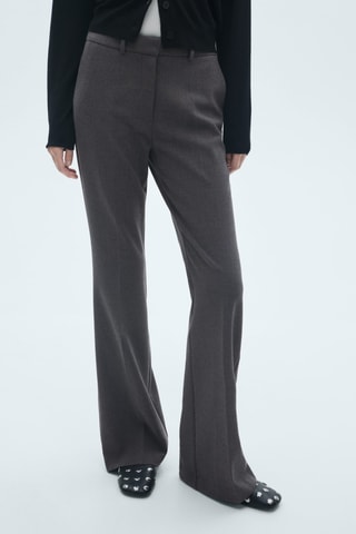 Pantalon flare poches - Gris