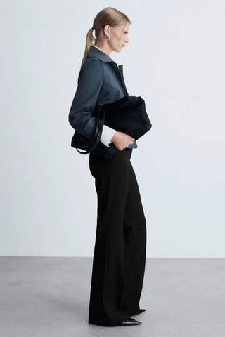 Pantalon flare poches - Noir