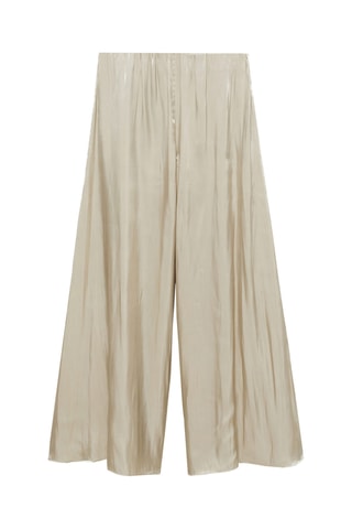 Pantalon fluide satiné - Vert d'eau