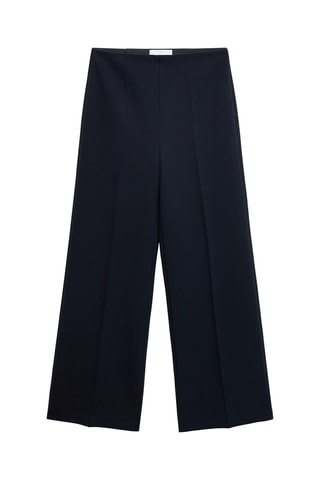 Pantalon pinces wideleg - Bleu nuit