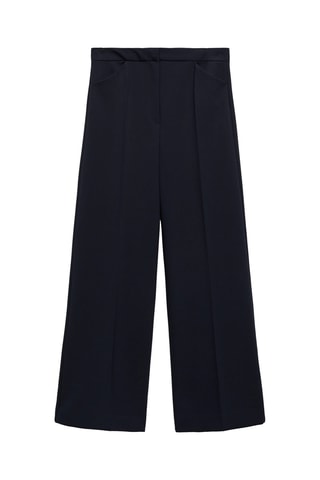 Pantalon pinces wideleg - Bleu nuit