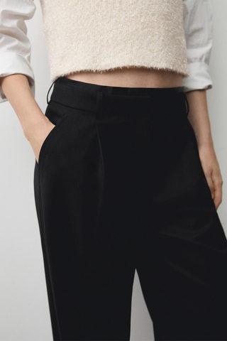 Pantalon droit pinces - Noir