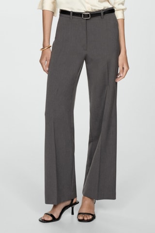Pantalon droit pinces - Gris