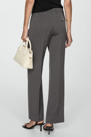 Pantalon droit pinces - Gris