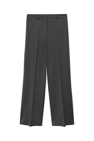 Pantalon droit pinces - Gris