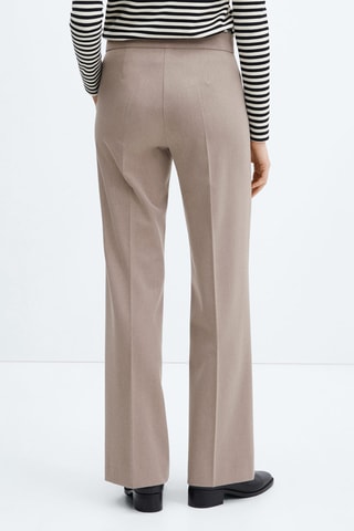 Pantalon wideleg taille normale - Beige
