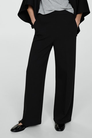 Pantalon droit fluide - Noir