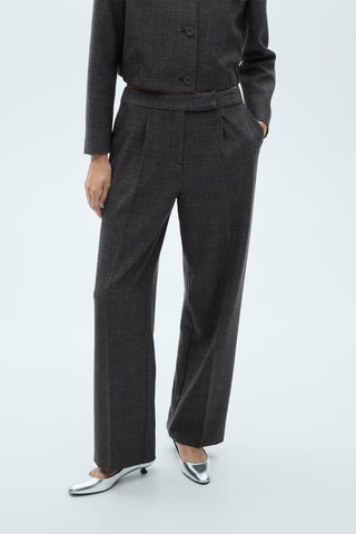 Pantalon droit tweed - Noir