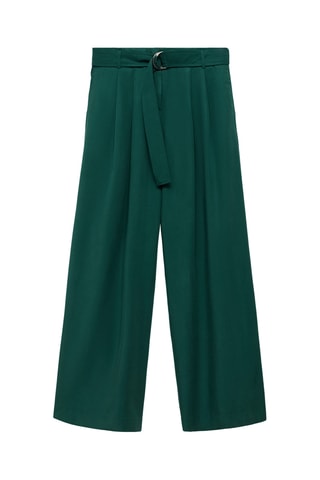Pantalon Lyocell ceinture - Vert
