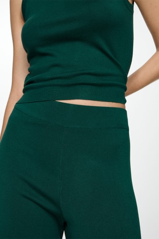 Pantalon maille wideleg - Vert