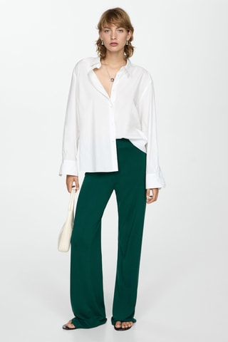 Pantalon maille wideleg - Vert