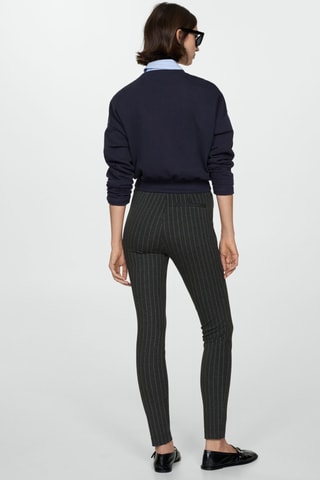 Legging taille haute rayures - Gris