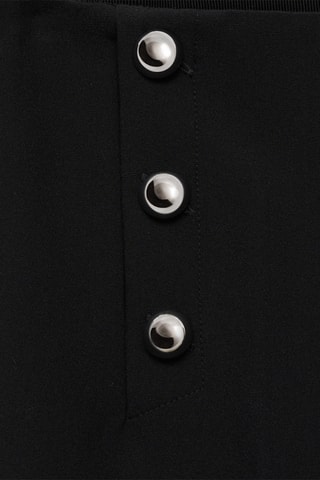 Pantalon wideleg détails métalliques - Noir
