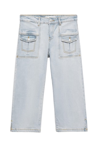 Jean capri droit - Bleu