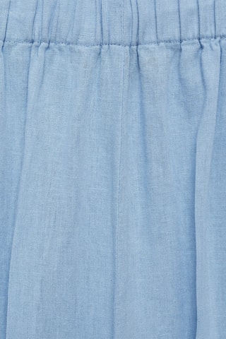 Pantalon wideleg lin - Bleu